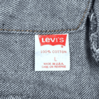 Vintage Levis Jean Jacket 80s Blue Dark Wash Type 3 Trucker Denim Adult LARGE