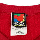 Vintage Disney Sweater 90s Red Mickey Mouse Sweatshirt Adult SMALL