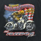 Vintage Motorcycle Shirt 2004 Rolling Thunder Rally Black Adult LARGE