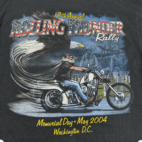 Vintage Motorcycle Shirt 2004 Rolling Thunder Rally Black Adult LARGE