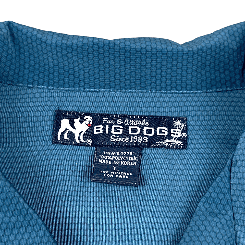 Vintage Big Dogs Shirt Playing Poker Blue Y2K Cards Game Adult EXTRA LARGE