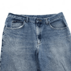 Vintage Lee Jeans Mens 36x31 Blue Medium Wash Denim Straight Leg Distressed 90s
