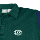 Vintage Dunlop Sweater 90s Color Block Polo Sweatshirt Adult MEDIUM