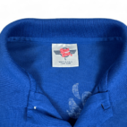 Vintage 80s Polo Shirt Blue Bar Tavern Workshirt CJs Club Adult MEDIUM