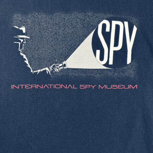 Vintage International Spy Museum Shirt 90s Blue Adult SMALL