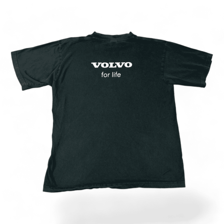 Vintage Volvo Shirt 90s For Life Black Adult LARGE
