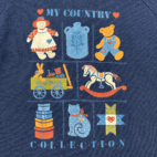 Vintage Country Collection Sweater 80s Blue Americana Adult MEDIUM