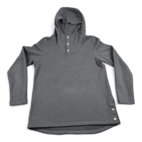 North Face Sweater Gray Knit Stitch Fleece Pullover Hoodie Womens MEDIUM
