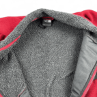 North Face Jacket Chimborazo Red Gray Sherpa Lined Adult LARGE