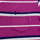Vintage Penguin Polo Shirt Original Grand Slam Munsingwear Purple Striped 80s Adult LARGE
