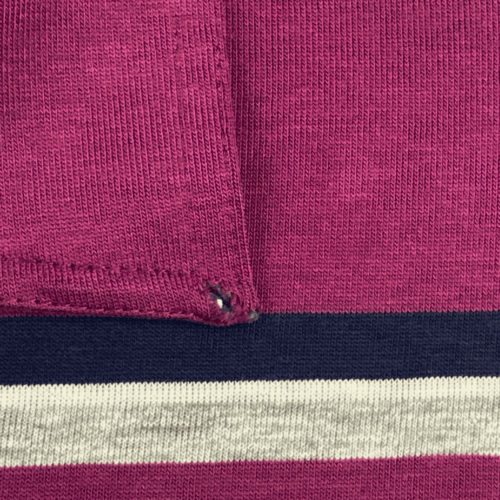 Vintage Penguin Polo Shirt Original Grand Slam Munsingwear Purple Striped 80s Adult LARGE