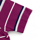 Vintage Penguin Polo Shirt Original Grand Slam Munsingwear Purple Striped 80s Adult LARGE