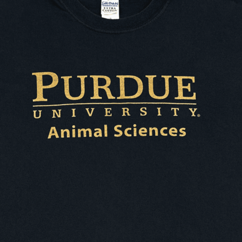 Vintage Purdue Shirt 90s Black Animal Sciences University Adult EXTRA LARGE