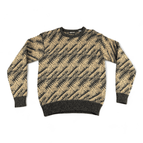 Vintage Abstract Sweater 90s Brown JT Beckett Adult MEDIUM