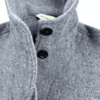 Eddie Bauer Wool Coat Gray Trench Hooded Womens MEDIUM