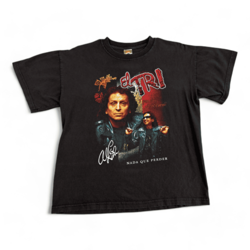 El Tri Shirt Black Mexico Band Tee Y2K Alex Lora Nada Que Perder Adult MEDIUM