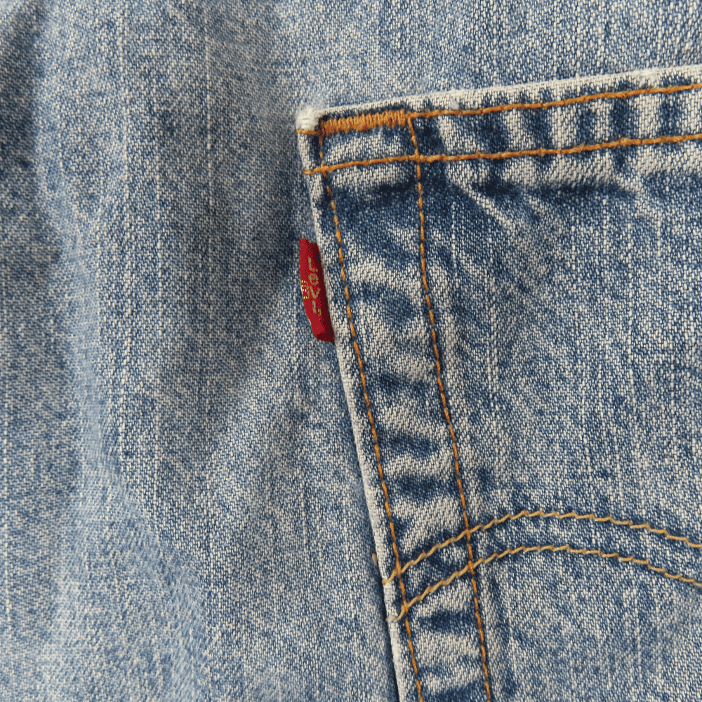 Vintage Levis Jean Shorts Blue Loose Straight Light Wash 569 Mens 32