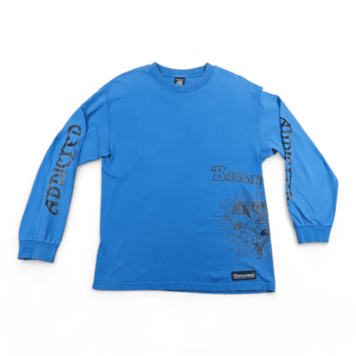 Bassaholics Shirt Y2K Blue Long Sleeve Adult LARGE
