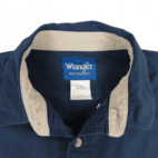 Wrangler Western Shirt Blue Beige Southwest Stripe Button Up Adult EXTRA LARGE