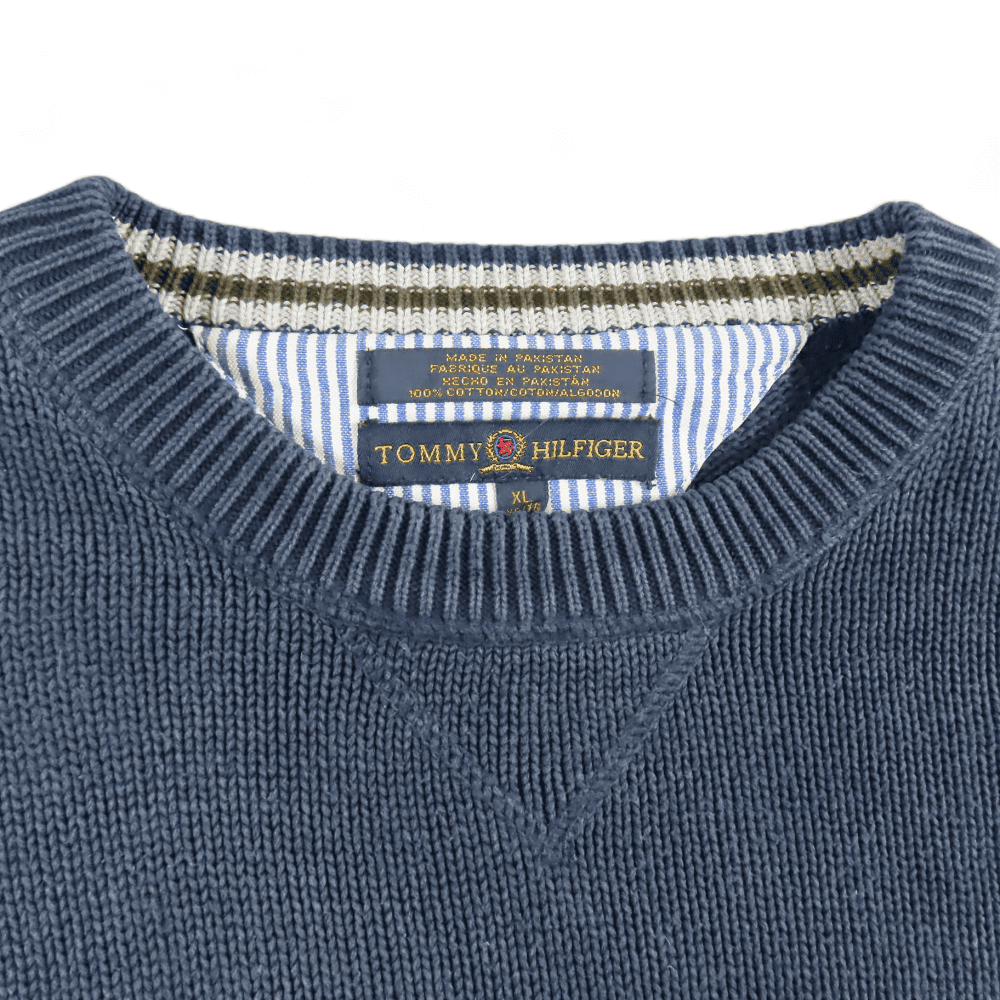 Vintage Tommy Hilfiger Sweater 90s Blue Crest Logo Adult EXTRA LARGE-2 Vintage Tommy Hilfiger Sweater 90s Blue Crest Logo Adult EXTRA LARGE