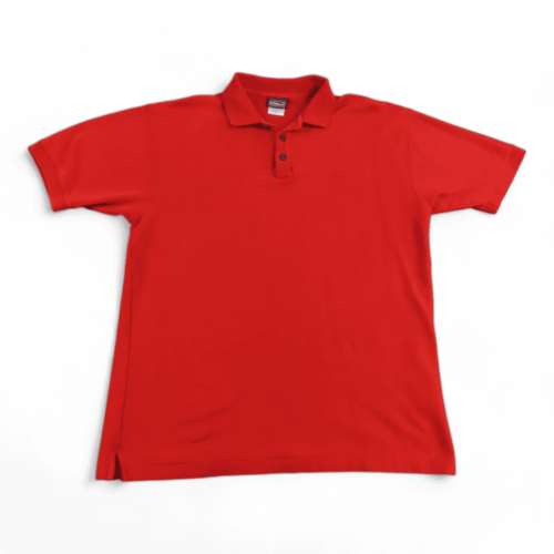 Patagonia Polo Shirt Red Organic Cotton Mens Adult MEDIUM