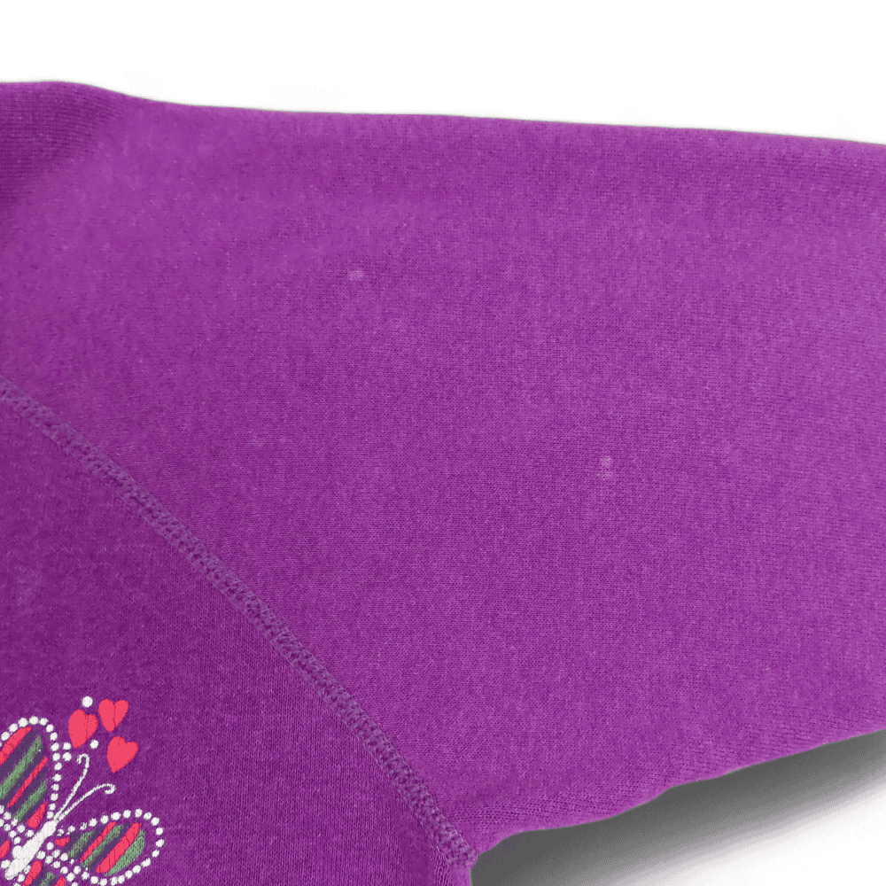 Vintage Cat Sweater 80s Purple Raglan Sweatshirt Pullover Adult MEDIUM