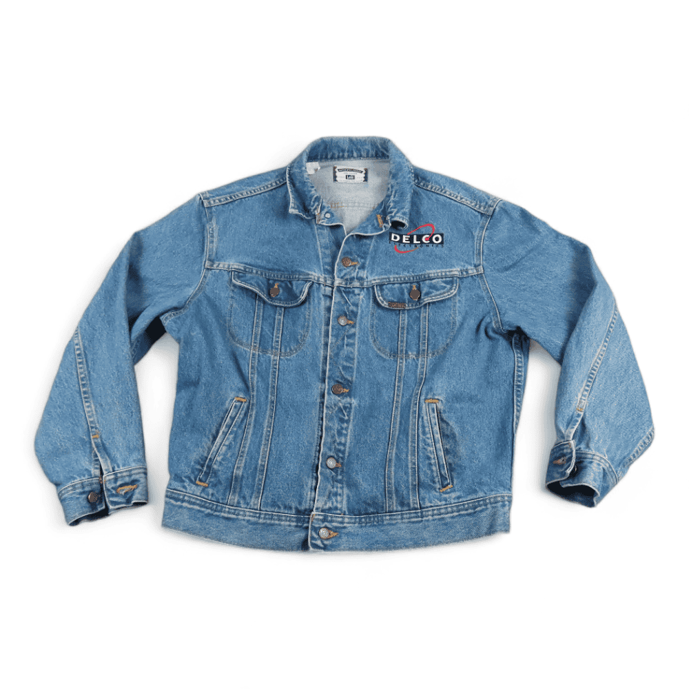 Vintage Lee Jean Jacket 90s Denim Blue Medium Wash Adult LARGE-1 Vintage Lee Jean Jacket 90s Denim Blue Medium Wash Adult LARGE
