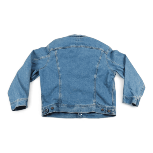 Vintage Lee Jean Jacket 90s Denim Blue Medium Wash Adult LARGE