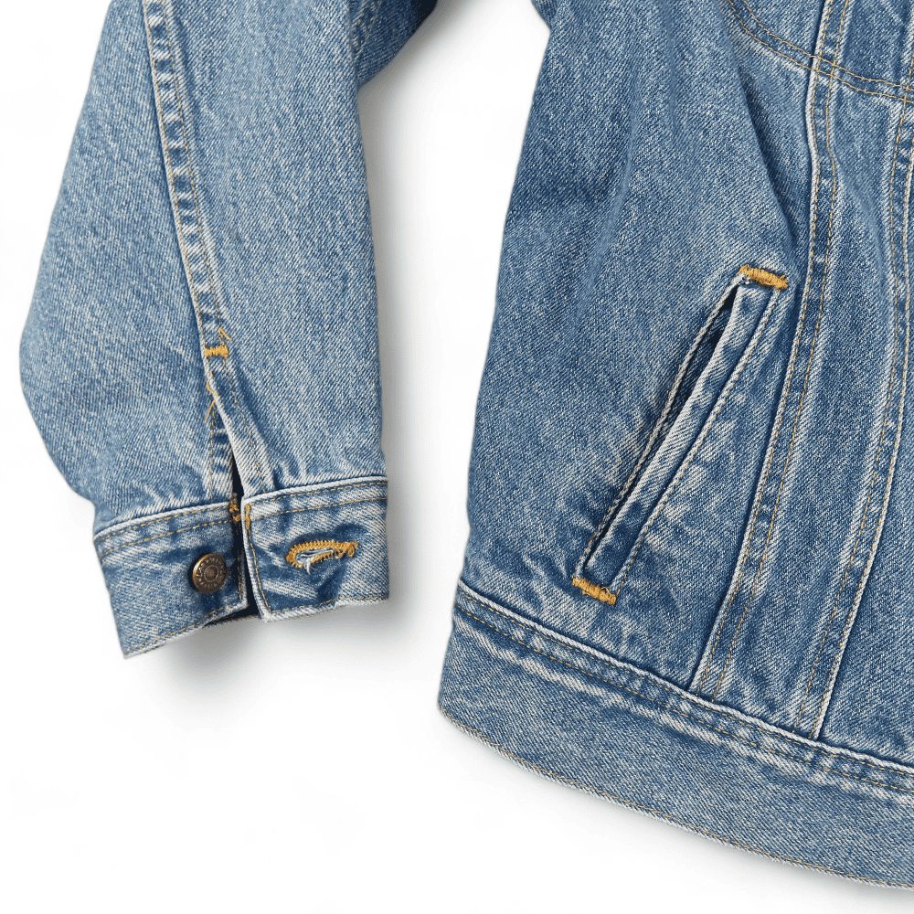 Vintage Lee Jean Jacket 90s Denim Blue Medium Wash Adult LARGE-7 Vintage Lee Jean Jacket 90s Denim Blue Medium Wash Adult LARGE