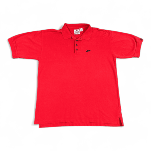 Vintage Reebok Polo Shirt 90s Golf Red Logo Adult LARGE