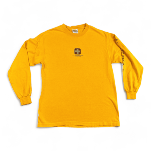 Vintage Florida Shirt 90s Yellow Ft Lauderdale Long Sleeve Adult MEDIUM