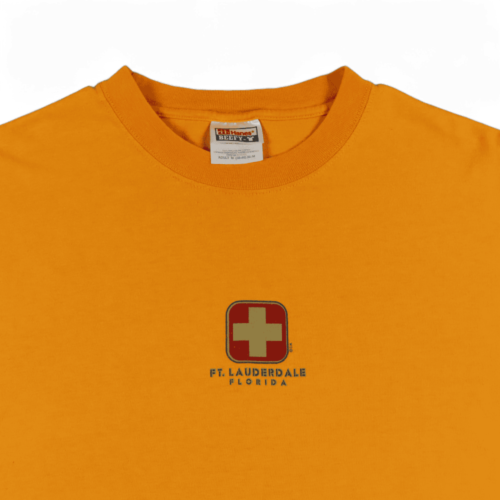 Vintage Florida Shirt 90s Yellow Ft Lauderdale Long Sleeve Adult MEDIUM