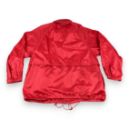 Vintage Eddie Bauer Jacket 80s Red Windbreaker Vented Convertible Hood Adult LARGE