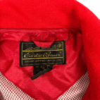 Vintage Eddie Bauer Jacket 80s Red Windbreaker Vented Convertible Hood Adult LARGE