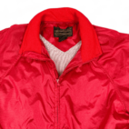 Vintage Eddie Bauer Jacket 80s Red Windbreaker Vented Convertible Hood Adult LARGE
