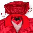 Vintage Eddie Bauer Jacket 80s Red Windbreaker Vented Convertible Hood Adult LARGE