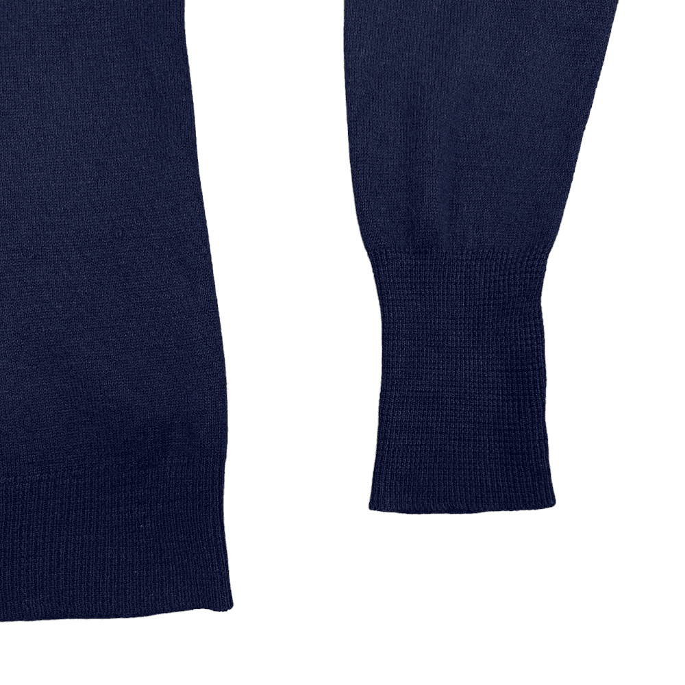 Vintage Izod Lacoste Sweater 60s Navy Blue Acrylic V Neck Pullover Adult LARGE