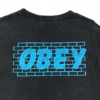 OBEY Shirt Black Long Sleeve Spell Out Adult MEDIUM