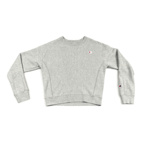 Champion Reverse Weave Sweater Gray Sweatshirt Pullover Womens SMALL