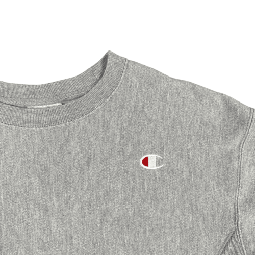 Champion Reverse Weave Sweater Gray Sweatshirt Pullover Womens SMALL