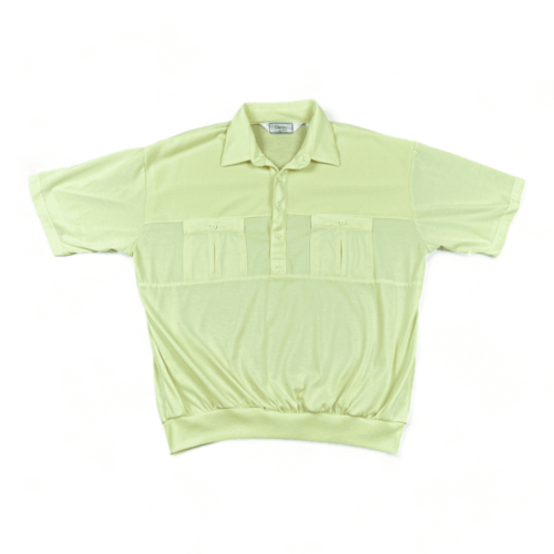 Classics By Palmland Polo Shirt Yellow Banded Golf Adult LARGE