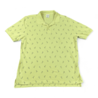 Brooks Brothers Polo Shirt Yellow Boat Oars Pattern Adult LARGE