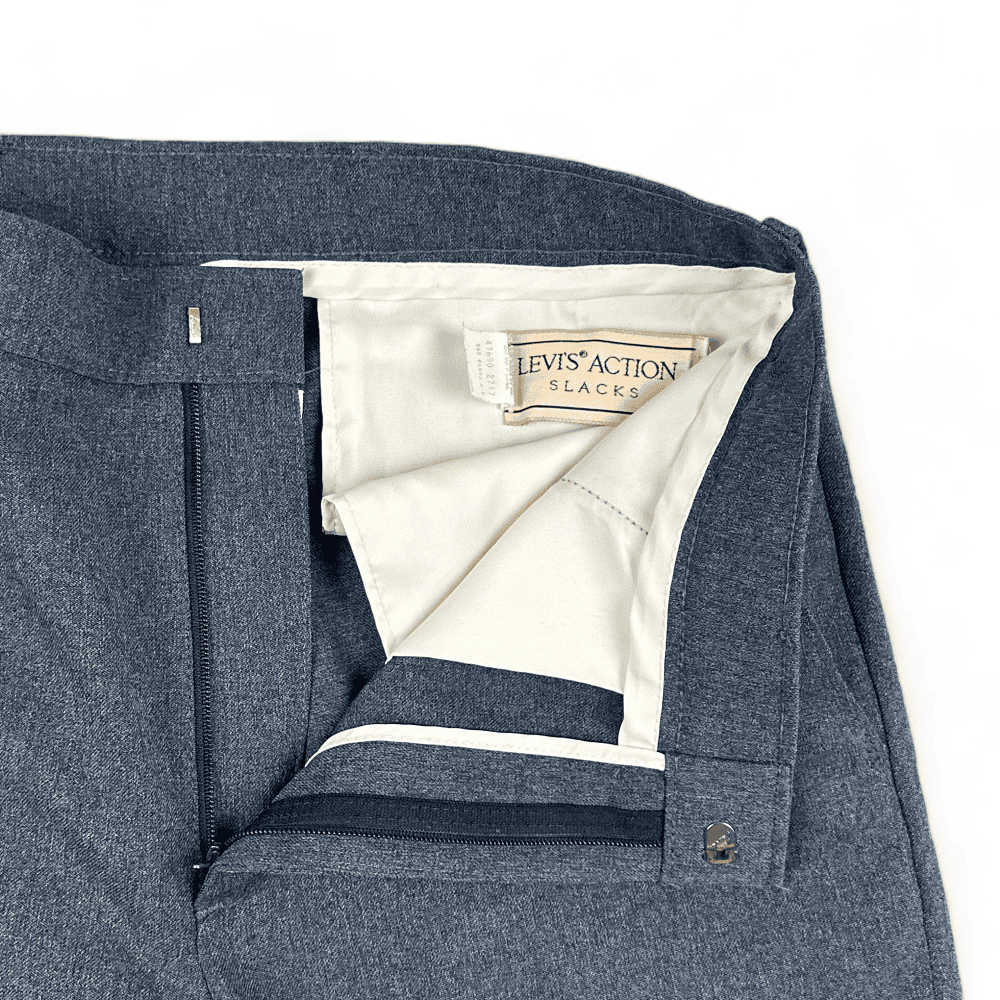 Vintage Levis Dress Pants 80s Action Slacks Gray Adult 32x32