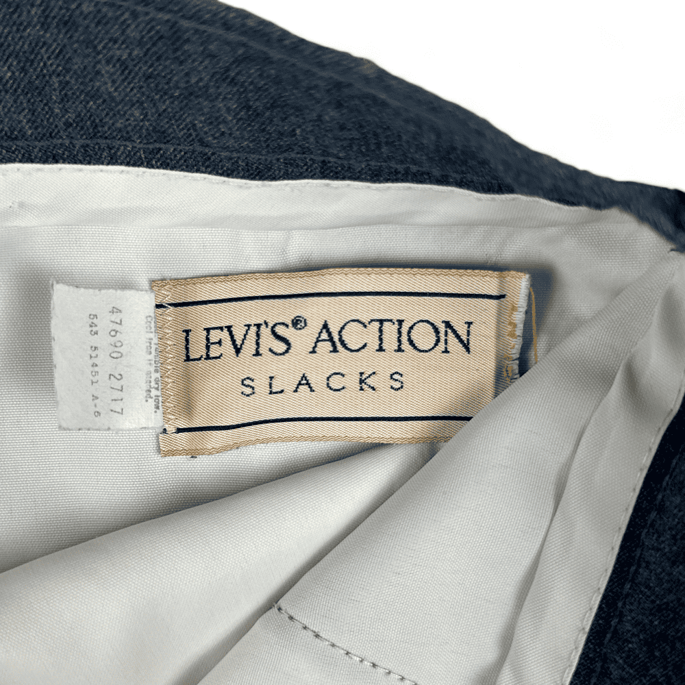 Vintage Levis Dress Pants 80s Action Slacks Gray Adult 32x32