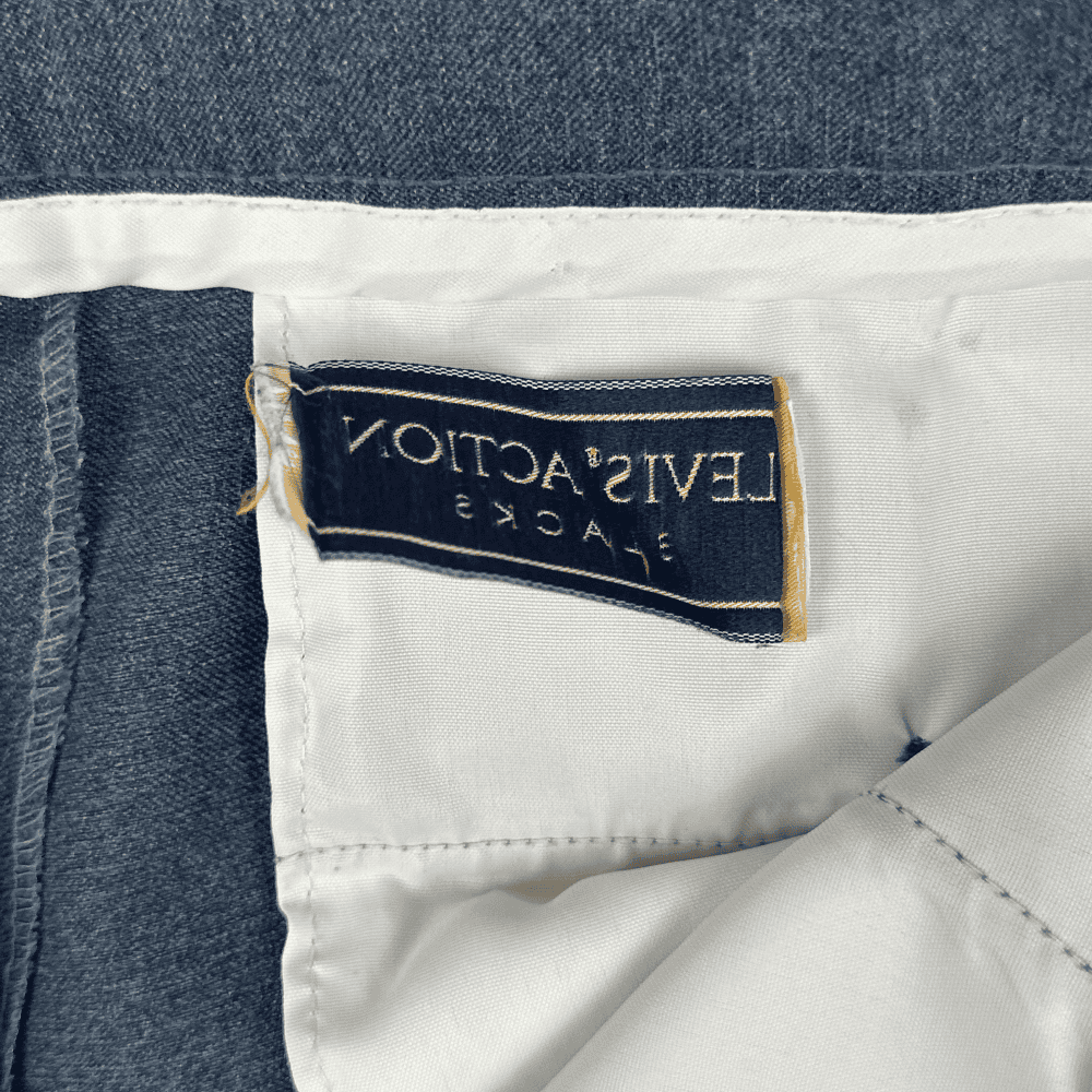 Vintage Levis Dress Pants 80s Action Slacks Gray Adult 32x32