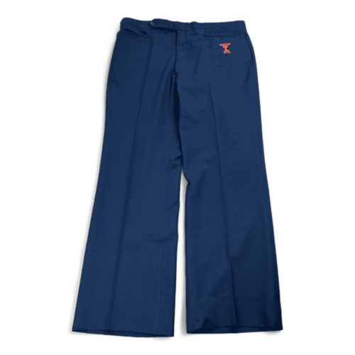 Vintage Fighting Illini Pants Blue 80s Marching Band Slacks Mens 38x31