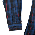 Airwalk Shirt Blue Black Red Plaid Button Down Adult LARGE