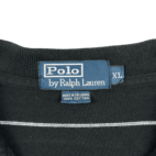 Vintage Ralph Lauren Polo Shirt Black White Stripes 90s Adult EXTRA LARGE
