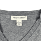 Pronto Uomo Sweater Gray Cashmere Cotton Blend Adult LARGE