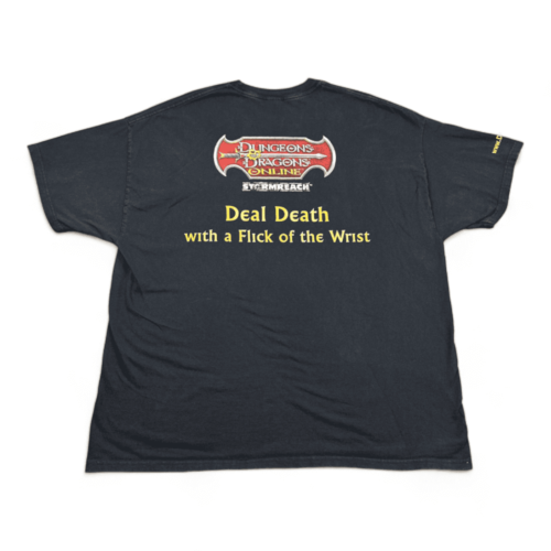 Vintage Dungeons Dragons Shirt Adult XXL 2XL Black Online Video Game Promo Y2K